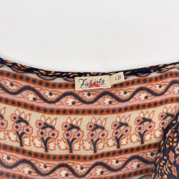 Faherty Toluca Maxi Dress in Monserrat Floral Sz Large Long Sleeve Button Front - Picture 6 of 11